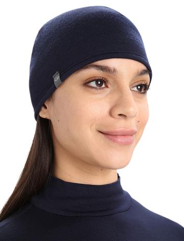 Loden / Midnight Navy Women's Icebreaker Unisex Merino Pocket Beanie Hats | USA 1486SGLO